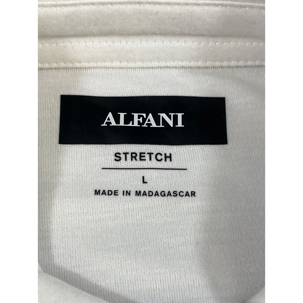 Alfani Mens White Stretch Polo Shirt Size L SKU 6661 - Picture 4 of 6